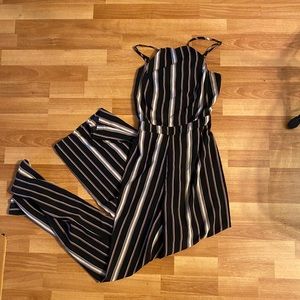 Long Striped Jumpsuit